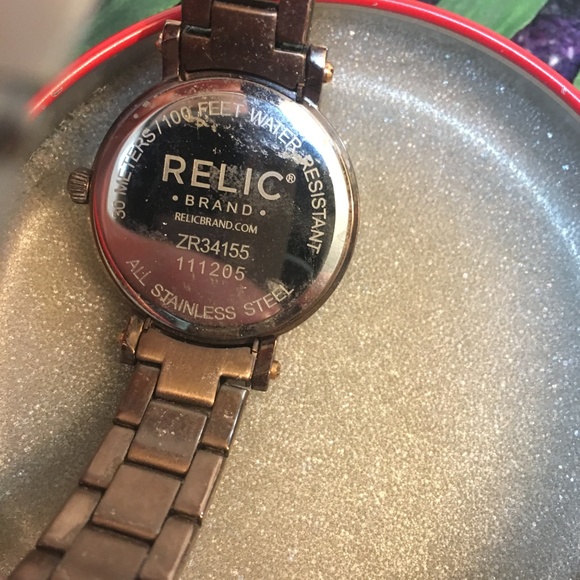 Relic by FossilWater resistant watch bronze EUC main image 5